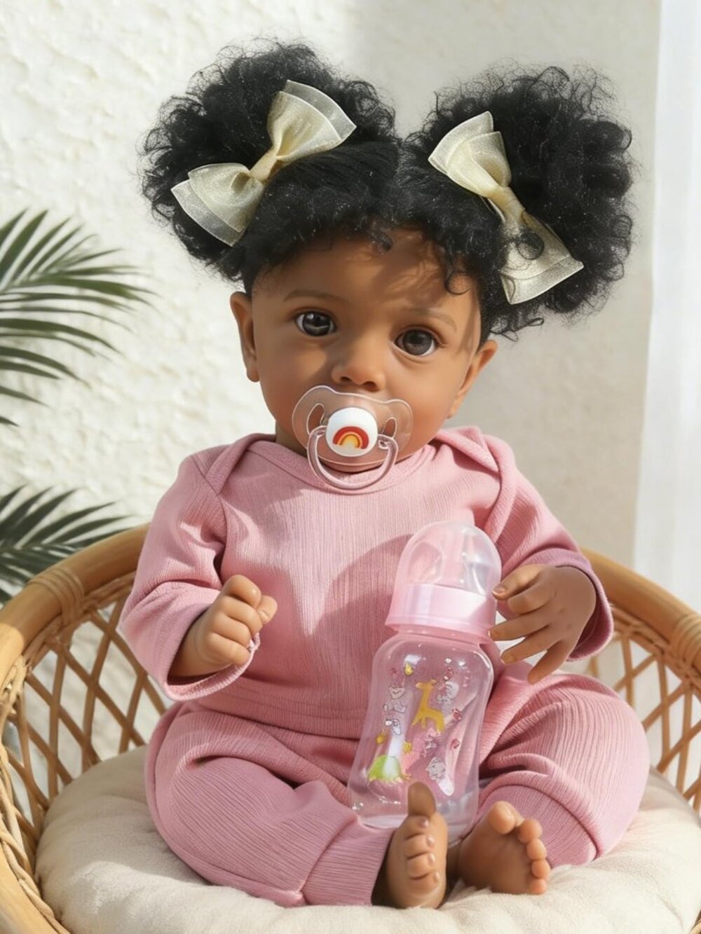 Reborn Baby Dolls Girl Black African American - 20 Inch Realistic Newborn Baby